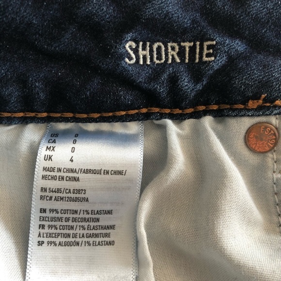 American Eagle Outfitters - Jean Shorts Size 0 - Picture 4 of 4